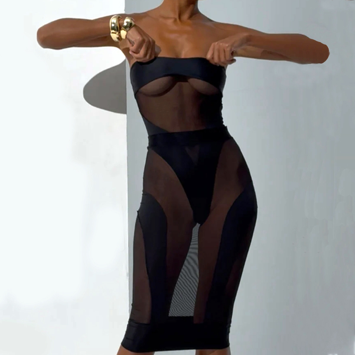 Sexy Half Transparant Dresses - Wholesale & Trends