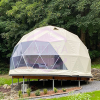 Dôme géodésique de luxe de 6 m pour glamping, maison préfabriquée de forme ronde, tente d'hôtel avec isolation en coton pour complexe hôtelier en plein air
