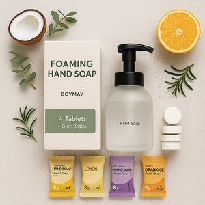Kit <span class=keywords><strong>de</strong></span> démarrage écologique naturel avec 4 <span class=keywords><strong>tablettes</strong></span> <span class=keywords><strong>de</strong></span> recharge incluses Distributeur <span class=keywords><strong>de</strong></span> savon moussant en <span class=keywords><strong>verre</strong></span> Combo <span class=keywords><strong>Tablettes</strong></span> <span class=keywords><strong>de</strong></span> recharge <span class=keywords><strong>de</strong></span> savon moussant pour les mains - Product Image 2