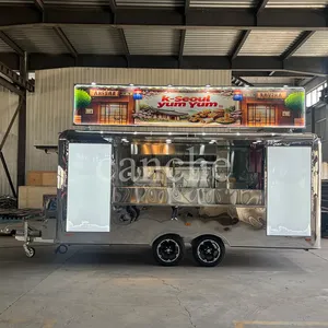 Chariot de vente ambulante en acier inoxydable pour snacks, remorque mobile de restauration rapide d'extérieur avec certification COC - Vente chaude - Product Image 1