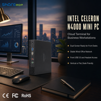 Sharerdp Intel Celeron N4000 Bulut Terminali Çift Ekran VGA RJ45 LAN Kompakt Mini PC Ofis Toptan Satış İçin Masaüstü Bilgisayar
