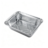 Boîte en aluminium pré-aluminiumée pour aliments préparés, film alimentaire, double usage réfrigération et congélation, boîte en aluminium verrouillable