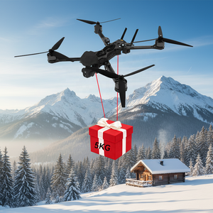 Máy bay không người lái đua FPV 13 inch, <span class=keywords><strong>camera</strong></span> kép, tầm bay xa 15km, thời gian bay 35 phút, thiết kế gấp gọn, chất liệu sợi carbon, theo dõi AI, tải trọng 5kg - Product Image 1