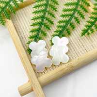 Bijoux en nacre naturelle de haute qualité, coquille de trèfle à quatre feuilles à dos plat, fournisseur professionnel personnalisé