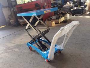 Depo için düşük fiyat taşınabilir dayanıklı hidrolik manuel makaslı yükseltici ağırlık kaldırma arabası - Product Image 4