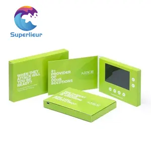 Superlieur tela lcd hd de 2.4 polegadas personalizada, brochura de vídeo, cartão de visita