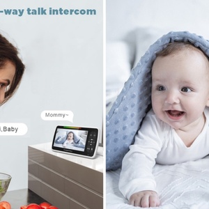 Video Baby Monitor <b>Camera</b> 5.0 Inch Screen Two-Way Talk Night Vision Digital 3000mAh 360 Degree Baby Monitoring <b>Camera</b> - Product Image 5
