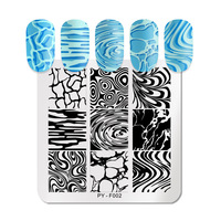 Modèles de transfert carrés en acier inoxydable, vernis à ongles en Gel UV, pochoirs d'impression, outils de manucure, plaque d'estampage des ongles