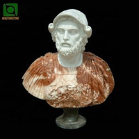 Sculpture de buste grec décoratif de bureau en marbre naturel célèbre sculptée à la main