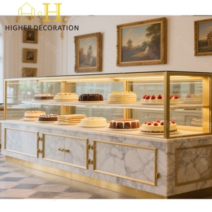 Vitrine de boulangerie pain personnalisée café lait thé <span class=keywords><strong>comptoir</strong></span> avant <span class=keywords><strong>du</strong></span> désert vitrine pour magasin de détail - Product Image 4