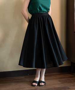 Gonna Midi in Lino CHERRY OEM ODM, Abbigliamento Estivo da Donna Stile A-Line - Product Image 2