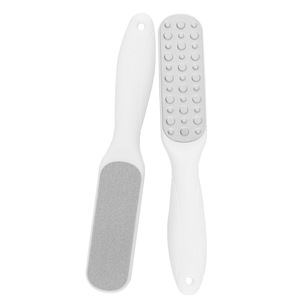 Foot File Double Sided Stainless Steel White PP For Dead Skin <b>Callus</b> <b>Removal</b> Pedicure <b>Tool</b> - Product Image 4
