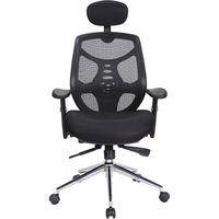 Kabel Chaise de bureau design moderne haut de gamme avec rotation à 360 et soutien du cou en maille Confort exécutif