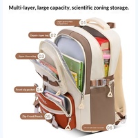 Mochila Oxford Impermeable, Moderna y Casual para Estudiantes, de Gran Capacidad, Multicapa, Fácil de Guardar y Limpiar, Mochila Escolar
