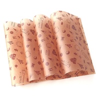Papier sulfurisé imprimé personnalisé pour restaurant, résistant à la graisse, avec revêtement en silicone, pour emballer les bonbons, les sandwichs, le pain, en rouleau