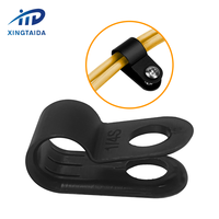 Clip de câble en nylon noir de type R, 1/4 pouce, clip organisateur de câbles de type P, clips de câbles en plastique, pince de câble en nylon