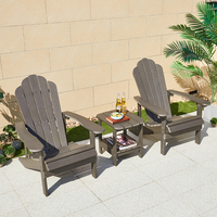 Mobilier de chaise Adirondack en bois plastique imperméable au design extérieur, jardin, patio, plage, salon pliant