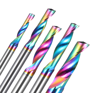 Carbide một sáo xoắn ốc <span class=keywords><strong>Router</strong></span> bit <span class=keywords><strong>CNC</strong></span> duy nhất Flute End Mill cho nhôm gỗ cắt 3mm 4mm 6mm OEM 1 Flute End Mill Cutter" - Product Image 1