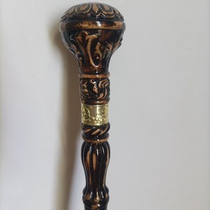 ไม้เท้าหัวกลมแกะสลักจากไม้เนื้อแข็ง Fiage ขนาด 90-95 ซม. สำหรับสุภาพบุรุษ - Product Image 1