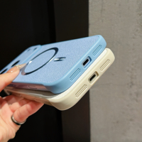 Casing Ponsel Magnetik Tanpa Bingkai dengan Disipasi Panas Kulit Buatan untuk Seri iPhone 18 Promax, Pelindung Ponsel