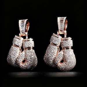 Pendentif gants hip-hop en diamant de laboratoire personnalisé brillant, certificat IGI, clarté VVS1/VS1, couleur D excellente, plaqué or 10/14/18 carats - Product Image 2