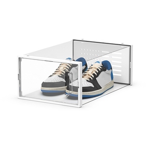 Hộp giày nhựa xếp chồng được, trong suốt, kiểu giày thể thao, kết hợp hộp giày nhựa gấp gọn, hộp giày có cửa đóng từ tính - Product Image 2