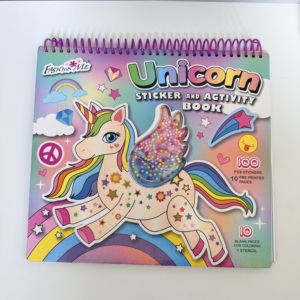 Libro di Attività Personalizzato per Bambini con Ali, Album da <span class=keywords><strong>Disegno</strong></span> per Ragazze, Libro di Attività e Adesivi Unicorno - Product Image 1