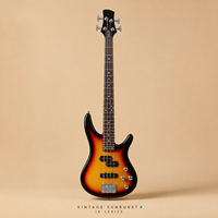 Basse IB 4 cordes avec 3 micros single-coil - Corps en tilleul, manche en érable, touche en palissandre, accastillage chromé, haute qualité