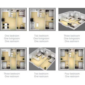 บ้านตู้คอนเทนเนอร์แบบขยายได้สำหรับ2ห้องนอนทำจากเหล็กสำเร็จรูปแบบพับได้หรูหรา - Product Image 6