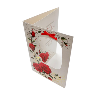 Biglietti d'amore anniversario con ritagli a cuore e sceneggiatura calligrafica per feste romantiche biglietti d'auguri - Product Image 5