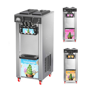 Máquina para hacer helados de pie comercial, sistema de PreEnfriamiento de 1600W, máquina de helados de servicio suave Vertical para tienda de postres - Product Image 1