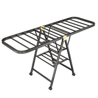 Séchoir à vêtements sur pied pliable renforcé épaissi Aucune installation requise pour l'intérieur et l'extérieur pour la cage de stockage