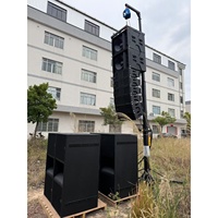 XUNGUAN RM212 Double HF 2x3" Neodymium Passive Line Array Double 12 pouces en contreplaqué de bouleau + peinture polyurée pour spectacles sur scène