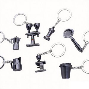Porte-clés Premium Tasse <span class=keywords><strong>à</strong></span> <span class=keywords><strong>Café</strong></span> 3D avec Mini Cafetière et Artisanat Métallique pour Cadeau d'Affaires Promotionnel d'Entreprise Vente en Gros - Product Image 1