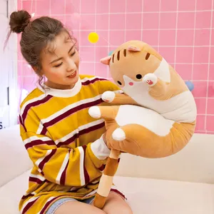 Personnalisé 50cm 130cm mignon doux long corps chat grande étreinte dessin animé oreiller animaux en peluche poupée en peluche kawaii long chat en peluche oreiller