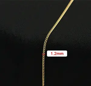 Cadena de eslabones con relleno de oro Real de 14K, collar de cadena de 1MM/1,2 MM/1,5 MM/2,3 MM, cadena extensora de látigo, accesorio para hacer joyas DIY