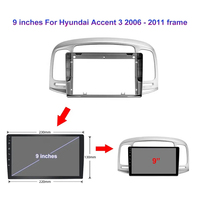 9 "Car Audio Apple Carplay Android Auto 2 Din Android Autoradio Stéréo GPS DSP Aide Inverse pour Hyundai Accent 3 2006-2011