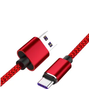 데이터 케이블 충전 마이크로 USB 케이블 나일론 꼰 고속 충전 USB 유형 C 케이블 3.0 USB C 화웨이 삼성 스마트 기술