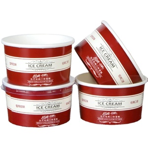 Nhà Máy Bán buôn tùy chỉnh dùng một lần thông tư sữa chua giấy Bát kem cốc giấy container - Product Image 1