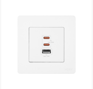 ปลั๊กไฟติดผนัง PD30W ชาร์จเร็วพิเศษ พร้อมแผงชาร์จเร็ว GaN 86 Type-C + USB - Product Image 1