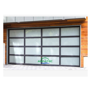 <span class=keywords><strong>Porte</strong></span> <span class=keywords><strong>de</strong></span> <span class=keywords><strong>garage</strong></span> en verre à cadre blanc minimaliste avec élévateur motorisé pour maison résidentielle - Product Image 2