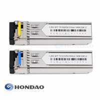 Módulo SFP de Fibra Única, Par 1G Gigabit WDM TX1310 RX1550 TX1550 RX1310 LC DDM 10km