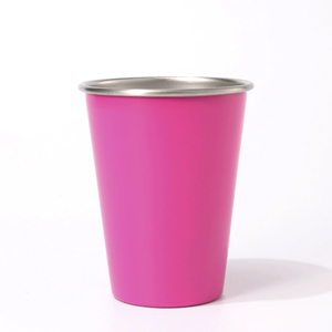 DF Nouvelle Tasse Isotherme en Acier Inoxydable Rose Rouge Qualité Alimentaire 350ML – Conception Épaissie Portable pour Camping & Curling - Product Image 1