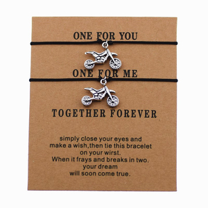 Bracelet en corde pour homme et femme, fabriqué à la main par le fabricant, pour le motocross, le vélo de course, le cyclisme, le motard, la moto tout-terrain - Product Image 3