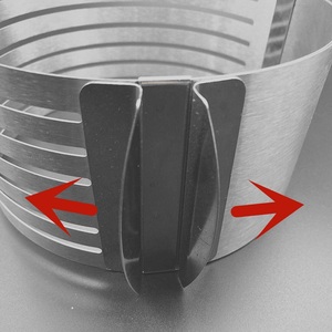 Molde de acero inoxidable para repostería, herramienta para hornear, redondo, ajustable, de 6 a 12 pulgadas - Product Image 1