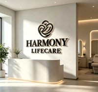 Enseigne personnalisée rétroéclairée à LED pour centre de santé, panneau mural en acrylique Halo pour clinique médicale