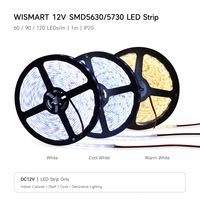 Bande LED WISMART 12V SMD5630 5730 60 90 120 LED/m 1m IP20 Flexible Haute Luminosité Blanc Chaud Blanc Froid Éclairage d'Armoire