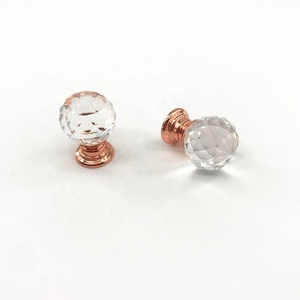 Sang Trọng Trang Chủ Phần Cứng Đơn Giản Phong Cách Châu Âu Glass Pha Lê Rose Gold Đồng Tủ Xử Lý Tủ Quần Áo Tay Nắm Cửa - Product Image 2