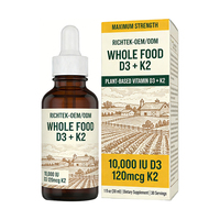 Nouveau produit phare Richtek : Gouttes de Vitamine D3 K2 liquides orales, complément de santé de haute qualité, sans huile, avec échantillon gratuit