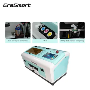 EraSmart kleiner Desktop Cloud Tintenstrahl-UV-Drucker Flachdruckmaschine APP WLAN kabelloser Telefonhülle-Drucker